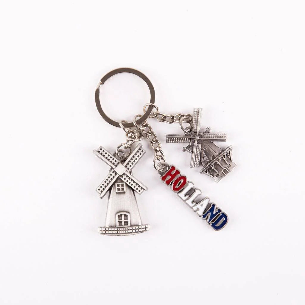 MX Keychain 3 Figurines Windmill Holland