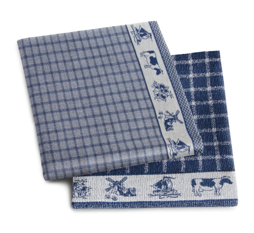 DDDDD Dutchie Tea Towel (Blue and Red) 60x65cm