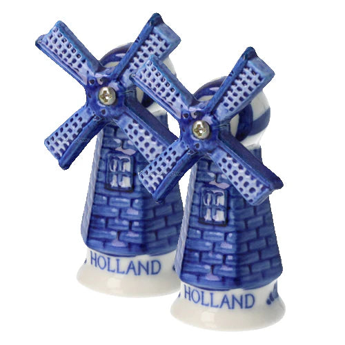 Heinen Delft Blue Salt and Pepper Shakers Stone Mill