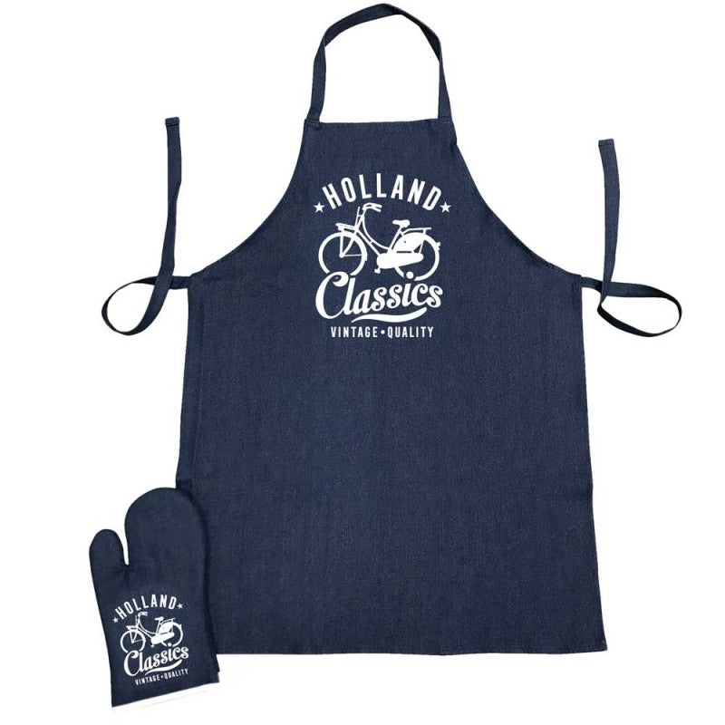 MX Kitchen Set Holland Classics Bike Apron and Oven Mitt
