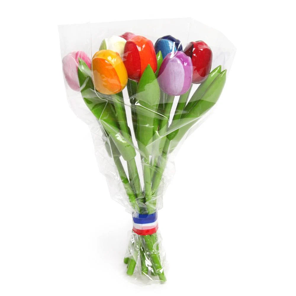 Mini Wooden Tulips - Bunch of 9