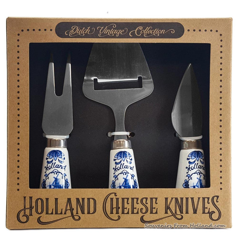 MX Cheese Knives Gift Set Holland Delft Blue