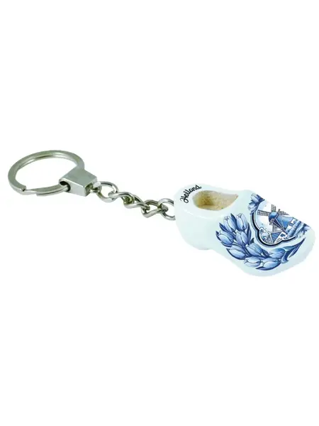 Delft Wooden Shoe Keychain