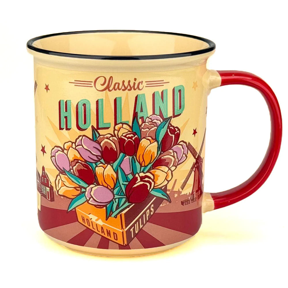 Vintage Holland Mug Tulip Scene